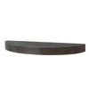 Large Round Wood Floating Wall Shelf - Black